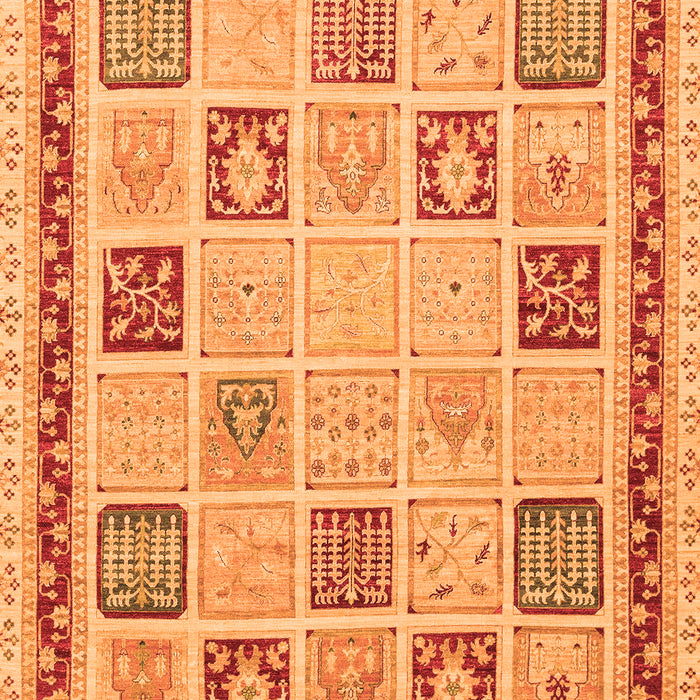 Machine Washable Oriental Orange Modern Area Rugs, wshabs4038org