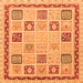 Square Oriental Orange Modern Rug, abs4038org