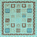 Square Oriental Light Blue Modern Rug, abs4038lblu