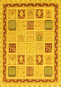 Oriental Yellow Modern Rug, abs4038yw