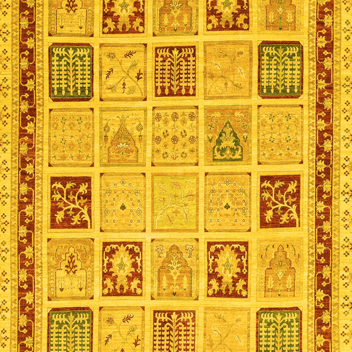 Oriental Yellow Modern Rug, abs4038yw