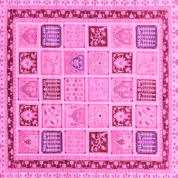 Square Oriental Pink Modern Rug, abs4038pnk