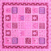 Square Oriental Pink Modern Rug, abs4038pnk