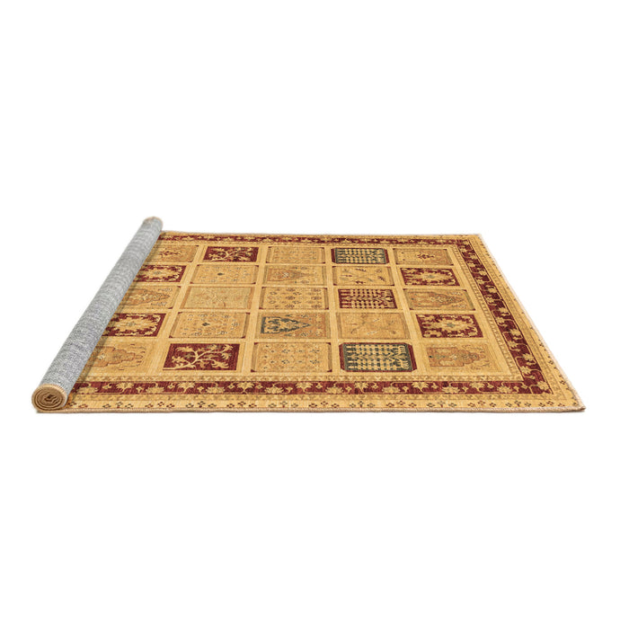 Sideview of Machine Washable Oriental Brown Modern Rug, wshabs4038brn