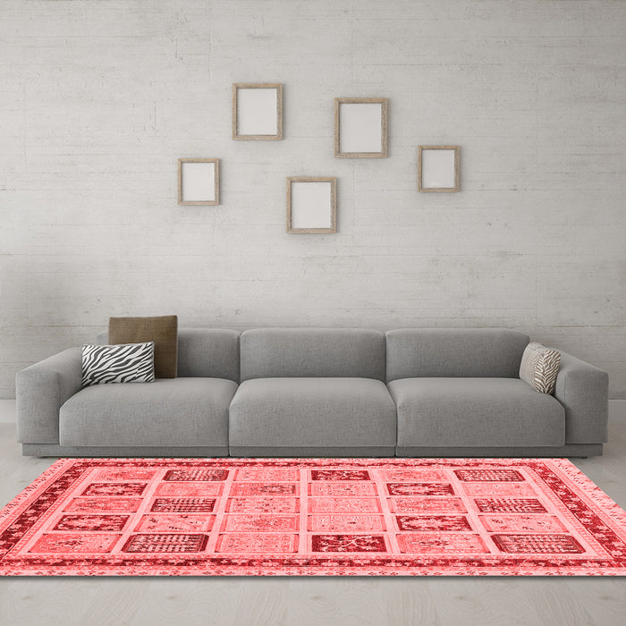 Modern Red Washable Rugs