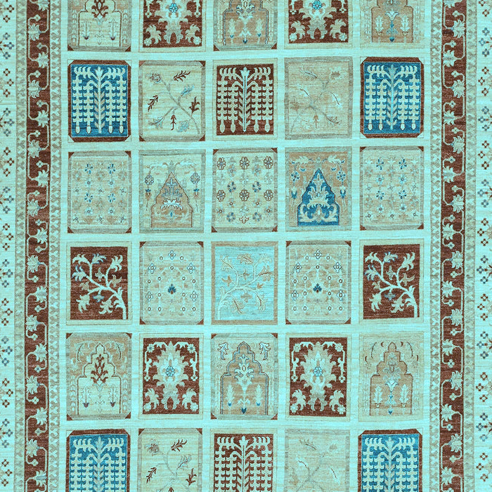 Oriental Light Blue Modern Rug, abs4038lblu