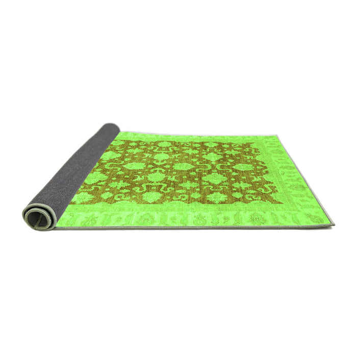 Sideview of Oriental Green Modern Rug, abs4039grn