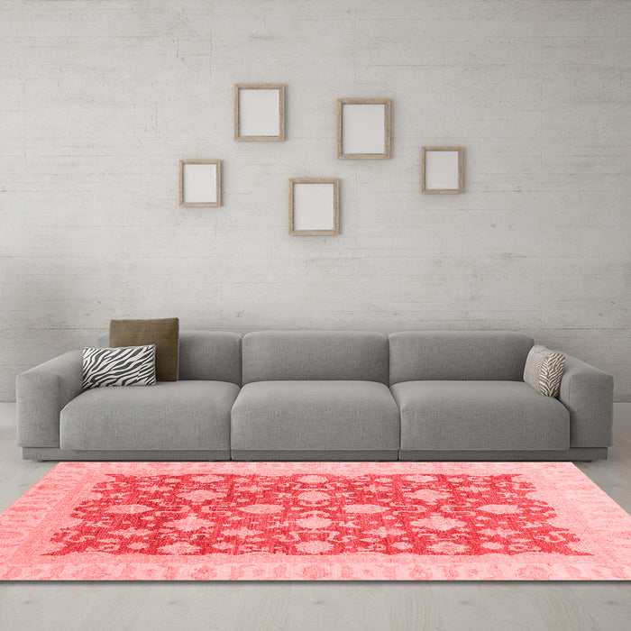Modern Red Washable Rugs