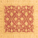 Square Oriental Brown Modern Rug, abs4039brn