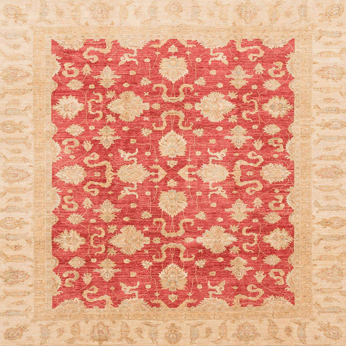 Square Machine Washable Abstract Bright Orange Rug, wshabs4039