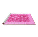 Sideview of Machine Washable Oriental Pink Modern Rug, wshabs4039pnk