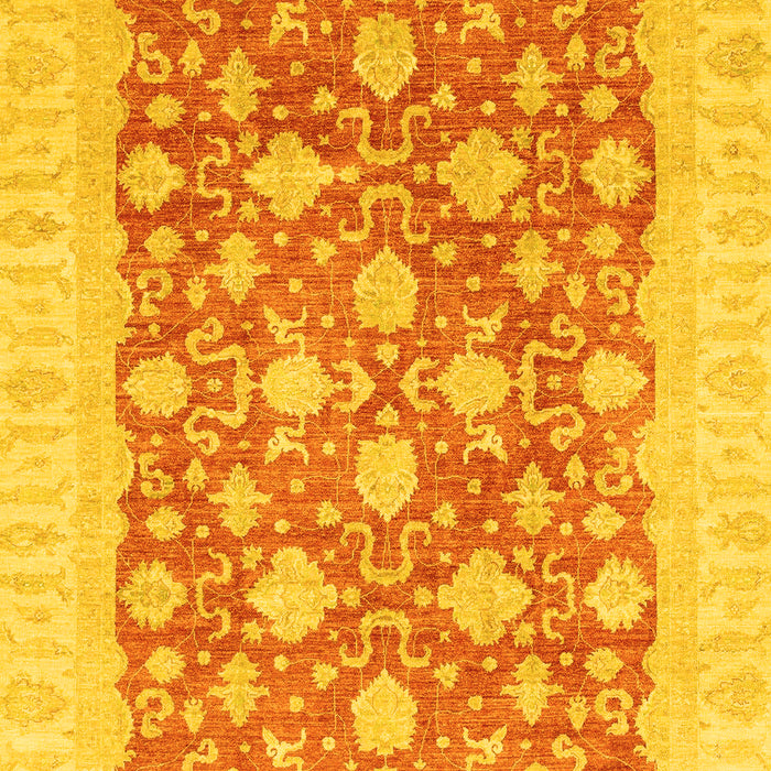 Machine Washable Oriental Yellow Modern Rug, wshabs4039yw