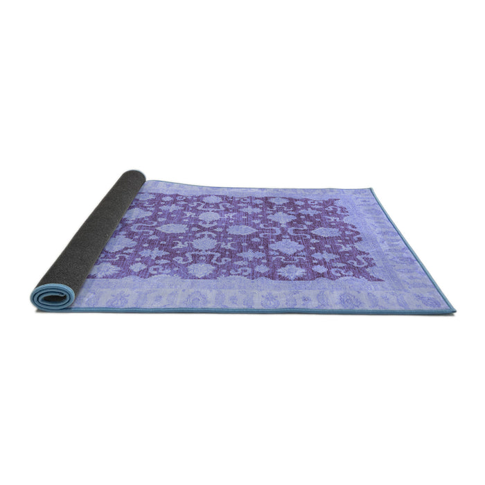 Sideview of Oriental Blue Modern Rug, abs4039blu