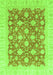 Machine Washable Oriental Green Modern Area Rugs, wshabs4039grn