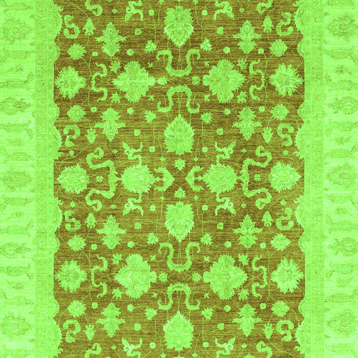 Machine Washable Oriental Green Modern Area Rugs, wshabs4039grn