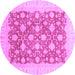 Round Oriental Purple Modern Rug, abs4039pur