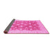 Sideview of Oriental Pink Modern Rug, abs4039pnk