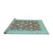 Sideview of Machine Washable Oriental Light Blue Modern Rug, wshabs4039lblu