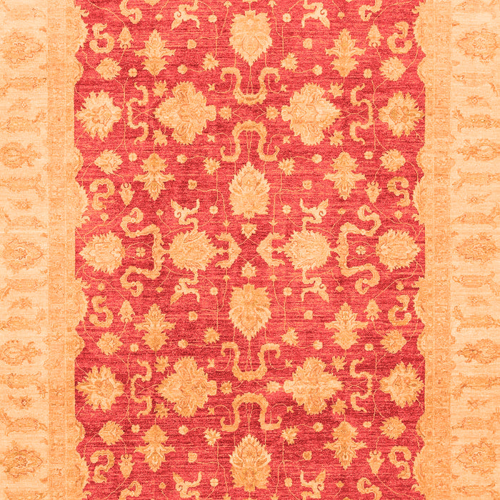 Machine Washable Oriental Orange Modern Area Rugs, wshabs4039org