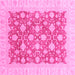 Square Oriental Pink Modern Rug, abs4039pnk