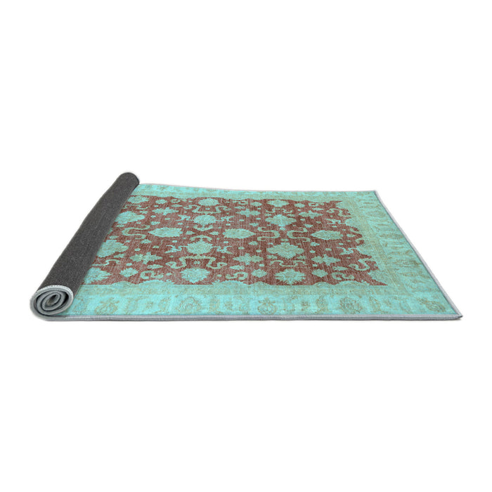 Sideview of Oriental Light Blue Modern Rug, abs4039lblu