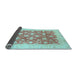 Sideview of Oriental Light Blue Modern Rug, abs4039lblu