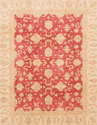 Machine Washable Abstract Bright Orange Rug, wshabs4039