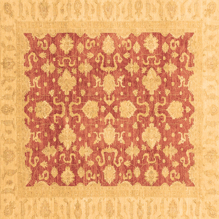 Square Machine Washable Oriental Brown Modern Rug, wshabs4039brn