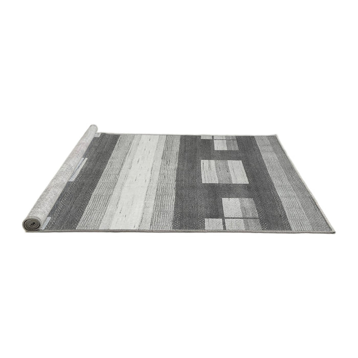Sideview of Machine Washable Abstract Gray Modern Rug, wshabs403gry