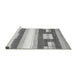 Sideview of Machine Washable Abstract Gray Modern Rug, wshabs403gry