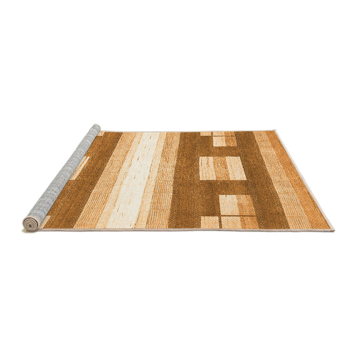 Sideview of Machine Washable Abstract Orange Modern Area Rugs, wshabs403org