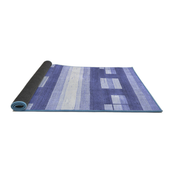 Sideview of Abstract Blue Modern Rug, abs403blu
