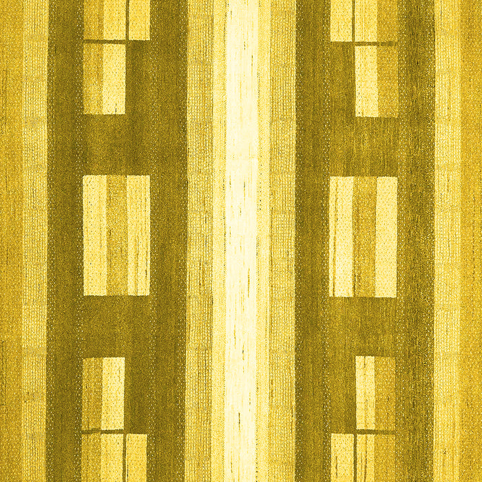 Square Machine Washable Abstract Yellow Modern Rug, wshabs403yw