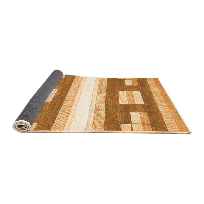 Sideview of Abstract Orange Modern Rug, abs403org