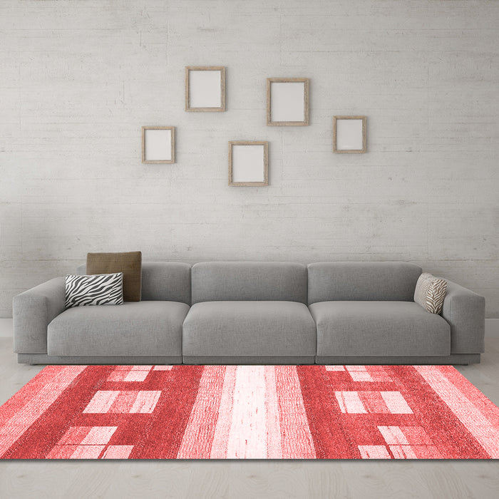 Modern Red Washable Rugs