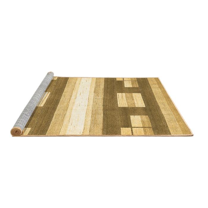 Sideview of Machine Washable Abstract Brown Modern Rug, wshabs403brn