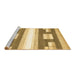 Sideview of Machine Washable Abstract Brown Modern Rug, wshabs403brn