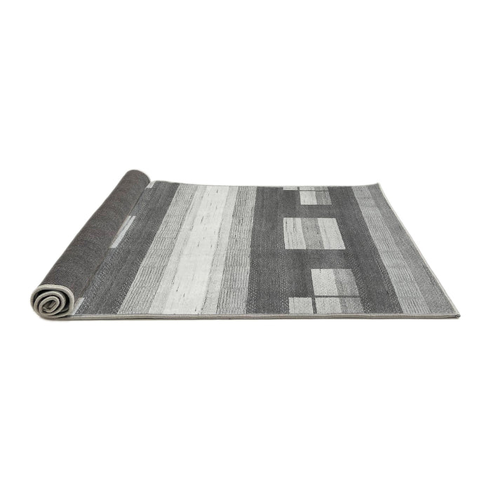Sideview of Abstract Gray Modern Rug, abs403gry