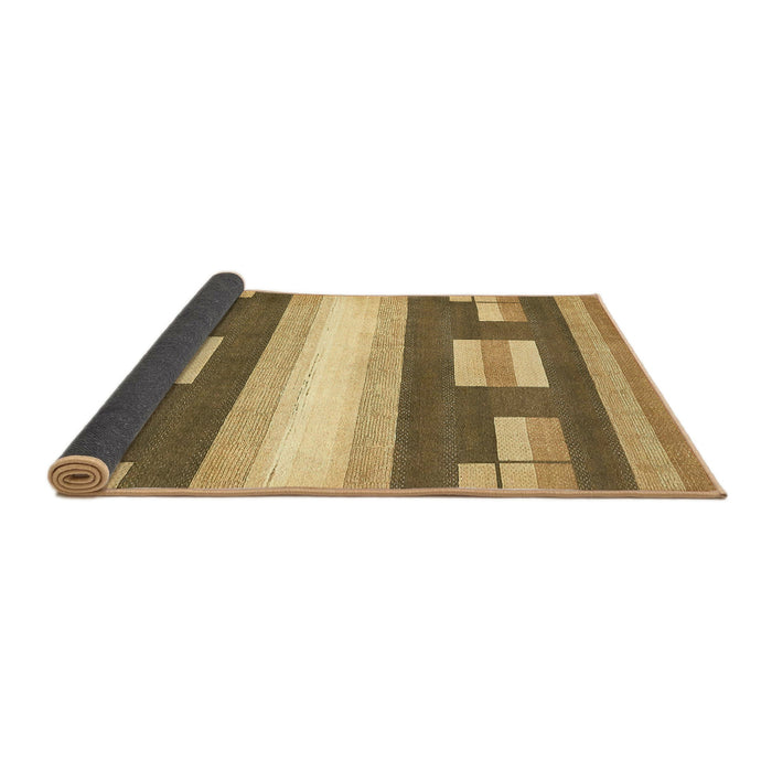 Sideview of Abstract Saddle Brown Modern Rug, abs404