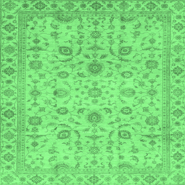 Square Oriental Emerald Green Modern Rug, abs4040emgrn