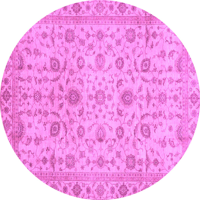 Round Oriental Purple Modern Rug, abs4040pur