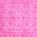 Square Oriental Pink Modern Rug, abs4040pnk