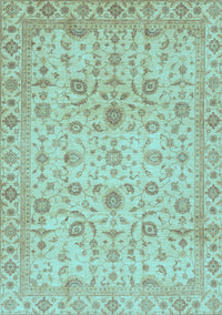 Oriental Light Blue Modern Rug, abs4040lblu