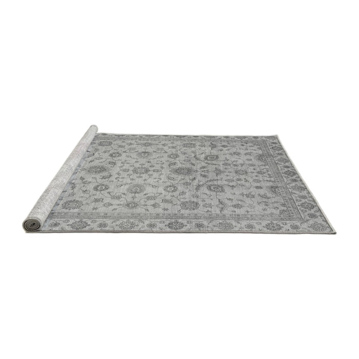 Sideview of Machine Washable Oriental Gray Modern Rug, wshabs4040gry