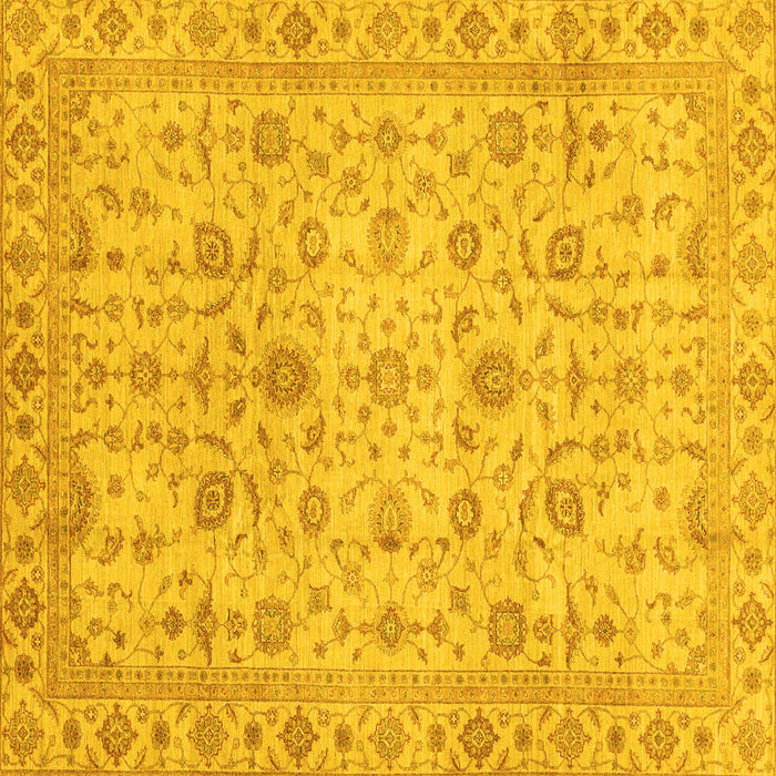 Square Oriental Yellow Modern Rug, abs4040yw