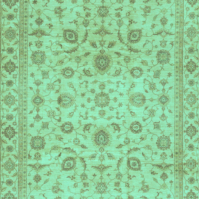Machine Washable Oriental Turquoise Modern Area Rugs, wshabs4040turq