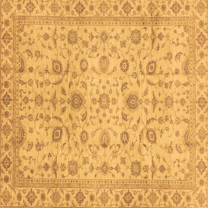 Square Machine Washable Oriental Brown Modern Rug, wshabs4040brn
