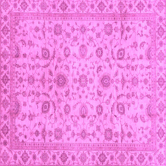 Square Machine Washable Oriental Purple Modern Area Rugs, wshabs4040pur
