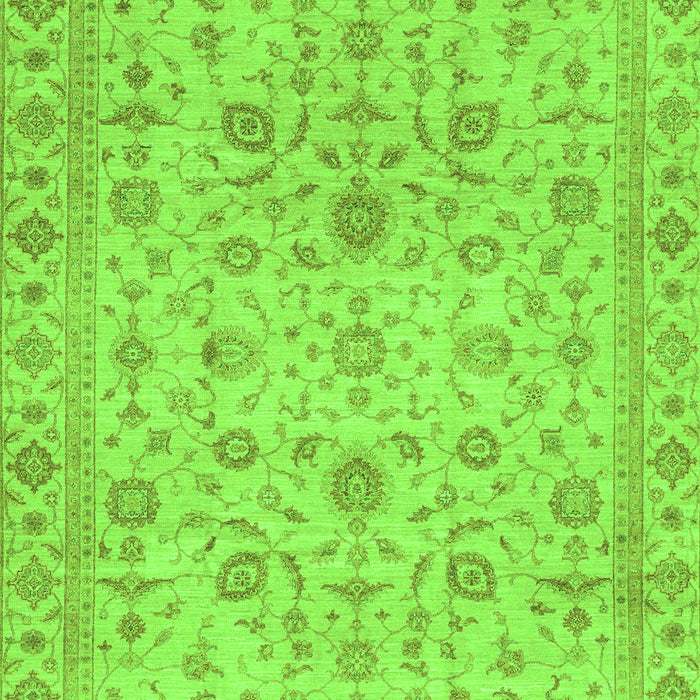 Machine Washable Oriental Green Modern Area Rugs, wshabs4040grn