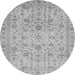 Round Oriental Gray Modern Rug, abs4040gry